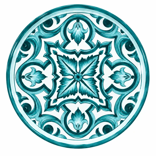 Monaco Aqua dinner plate