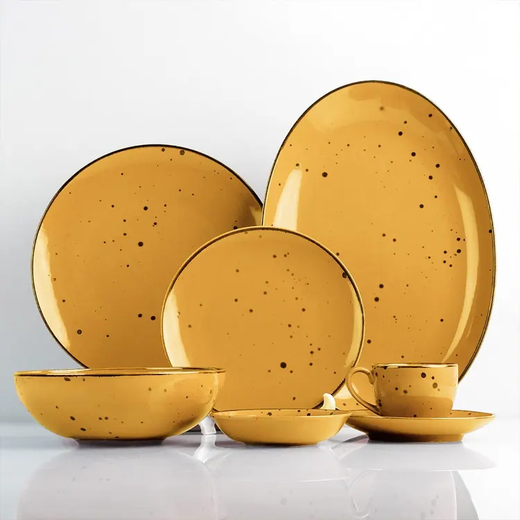 Yellow 32 Pieces Dinner Set - Sigma Series