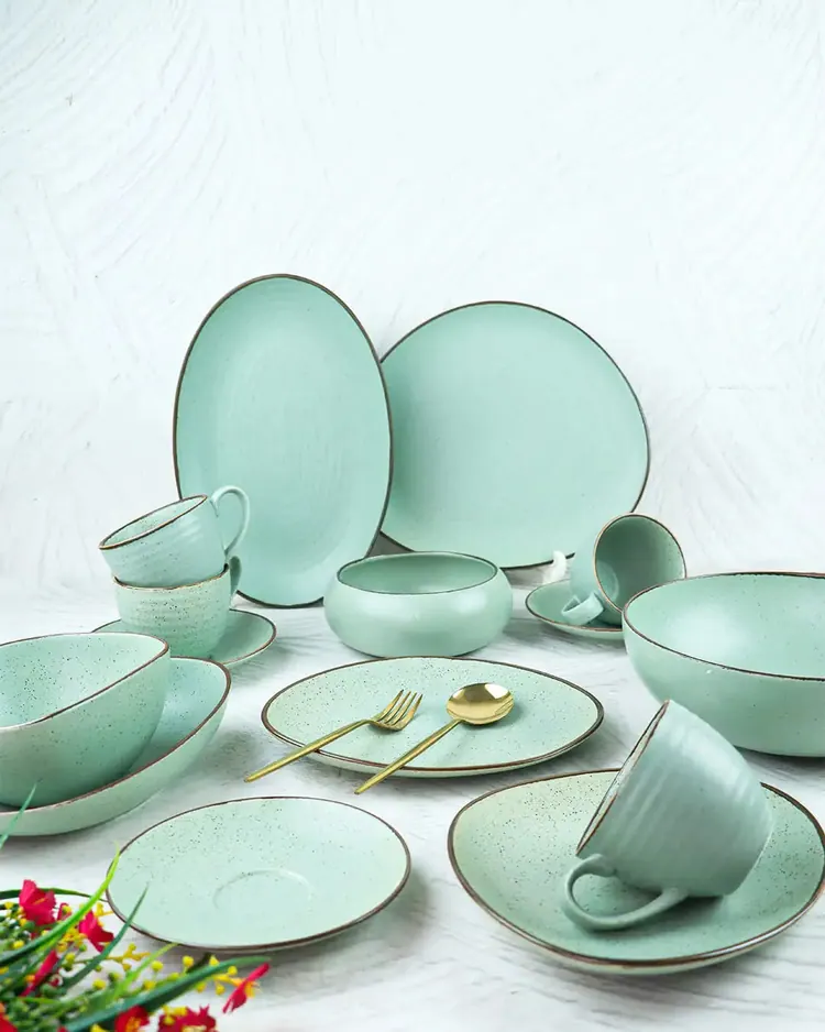 Exclusive Trigo Green 36 Pieces Dinner Set - Trigo Series